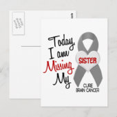 Hersenkanker Ontbrekend Miss My Sister 1 Briefkaart (Voorkant / Achterkant)