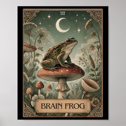 Hersenkikker Tarot Kaart Fibromyalgie Symptoom Awa Poster (Voorkant)