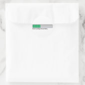 Hersenlading Een ogenblik geduld... Ronde Sticker (Tas)