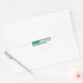 Hersenlading Een ogenblik geduld... Ronde Sticker (Envelop)