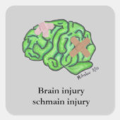 "Hersenletsel schmain letsel" sticker (Voorkant)