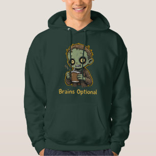 Hersenloze Zombie Koffie Grappig Schattig Ondoden Hoodie