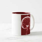 hersenmok tweekleurige koffiemok (Voorkant rechts)