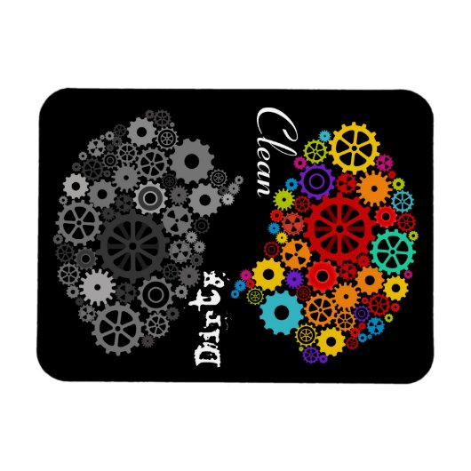 Hersennetten reiniging vuil flexibel magneet (Horizontaal)