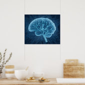 Hersennetwerk Illustratie - Neuraal Netwerk Poster (Keuken)