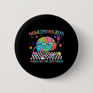 Hersenneurodiversiteit viert het spectrum van auti ronde button 5,7 cm