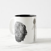 hersenonthulling tweekleurige koffiemok (Voorkant links)