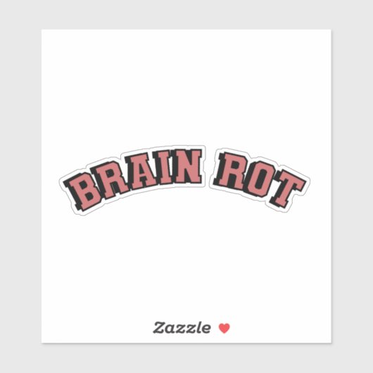 Hersenrot bordeauxrode kleurtekst sticker (Vel)