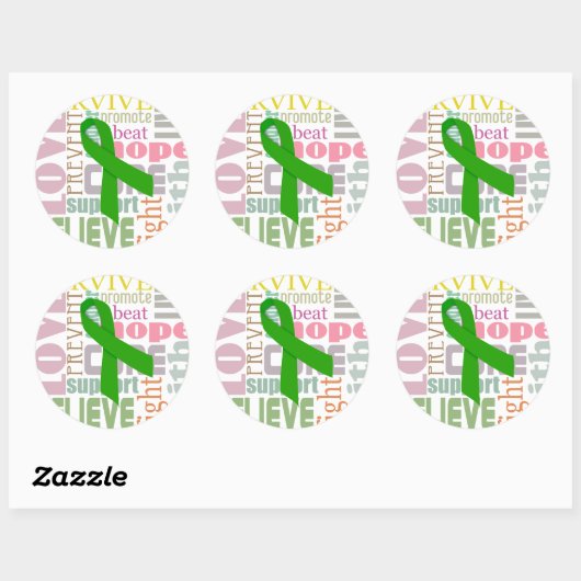 Hersenschudding Groen Lint Inspiratie Stickers (Vel)