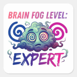 Hersensmistniveau: Expert Vierkante Sticker