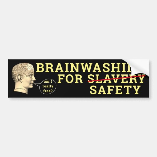 hersenspoeling bumpersticker (Voorkant)