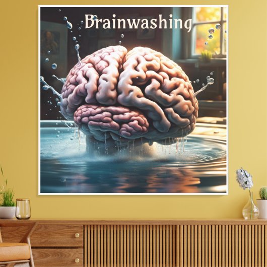 hersenspoeling canvas afdruk (Insitu (Woonkamer))