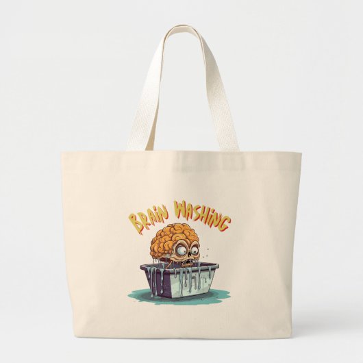 Hersenspoeling Grote Tote Bag (Voorkant)