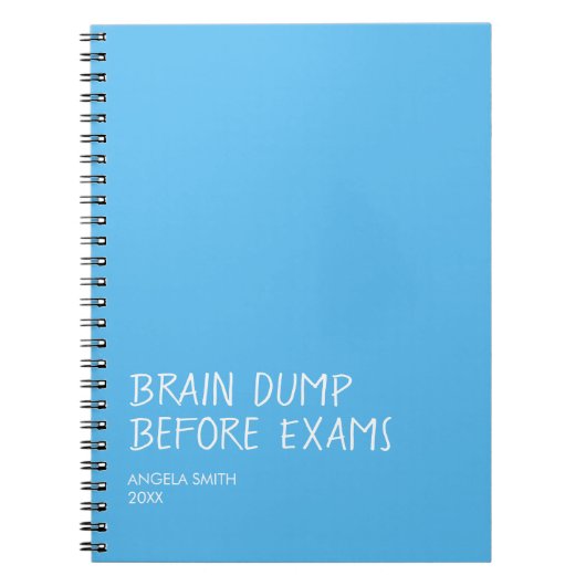 Hersenstorting voor examens – Grappig studentennot Notitieboek (Voorkant)