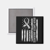 Hersentumor bewustzijn Amerikaanse vlag Magneet (Voorkant / Achterkant)