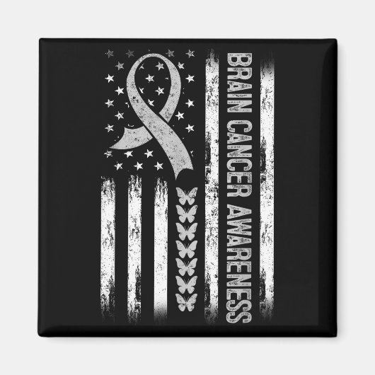 Hersentumor bewustzijn Amerikaanse vlag Magneet (Voorkant)