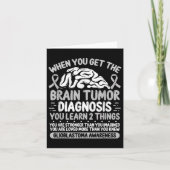 Hersentumor bewustzijn grijs lint glioblastoom dia kaart (Voorkant)