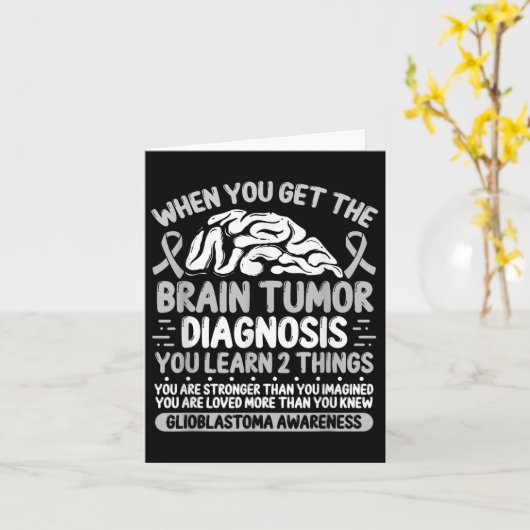 Hersentumor bewustzijn grijs lint glioblastoom dia kaart (Gele Bloem)