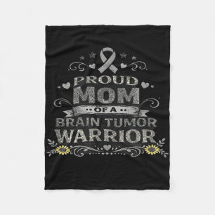 Hersentumor bewustzijn warrior moeder grijze lint fleece deken
