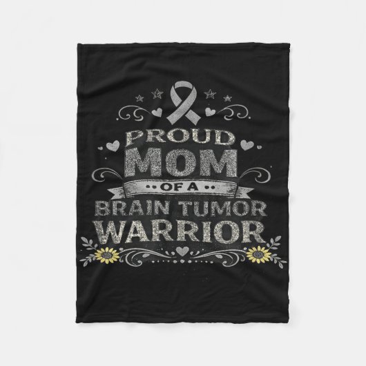 Hersentumor bewustzijn warrior moeder grijze lint fleece deken (Voorkant)