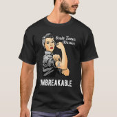 Hersentumor Warrior Unbreakable Women Hersentumor T-shirt (Voorkant)