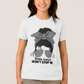 Hersentumor Warrior Vrouwen Grijs Hersenkanker Awa Tri-Blend Shirt (Voorkant)