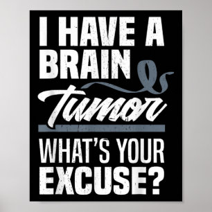 Hersentumor Wat is uw excuus Hersentumor Awarenes Poster