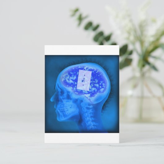 hersenuitgeschakeld briefkaart (Staand voorkant)