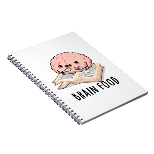 Hersenvoedsel Grappige Anatomie Woordspeling Notitieboek (Rechterzijde)