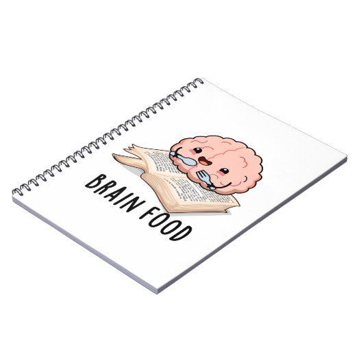 Hersenvoedsel Grappige Anatomie Woordspeling Notitieboek (Linkerzijde)