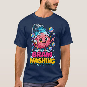 Hersenwassen Funny Kawaii Hersen Punt T-shirt