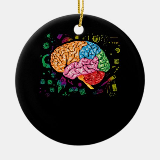 hersenwetenschappen en kunstneuroloog keramisch ornament (Voorkant)