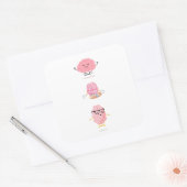hersenyoga het geheim van een kalm IQ verbeteren Vierkante Sticker (Envelop)