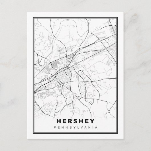 Hershey Map Briefkaart (Voorkant)