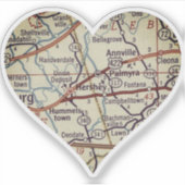 Hershey PA  kaart Sticker (Voorkant)