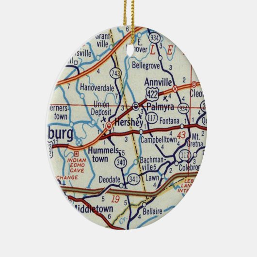 Hershey PA Keramisch Ornament (Rechts)