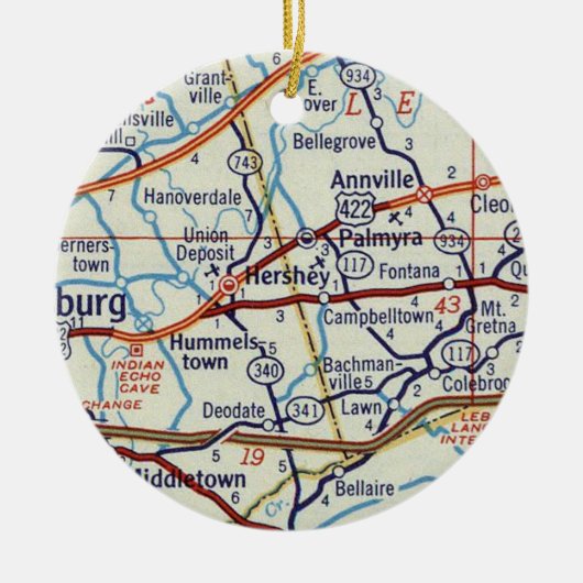 Hershey PA Keramisch Ornament (Voorkant)