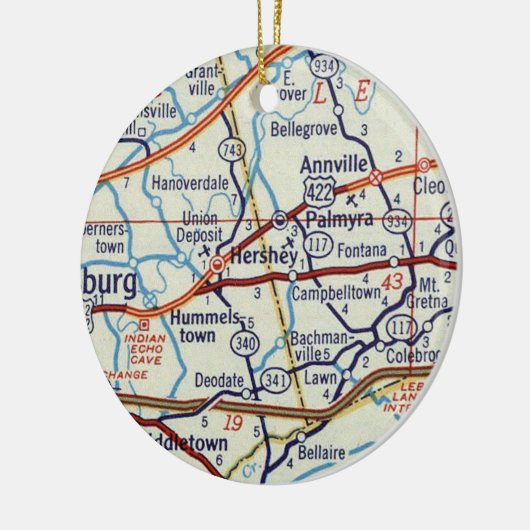 Hershey PA Keramisch Ornament (Links)