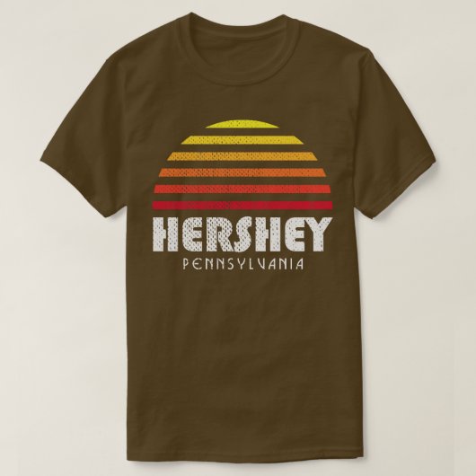 Hershey PA Retro Sunset Pennsylvania T-shirt (Design voorkant)