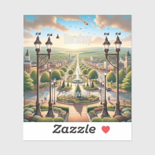 Hershey Pennsylvania 3 Inch Vinyl Sticker (Vel)