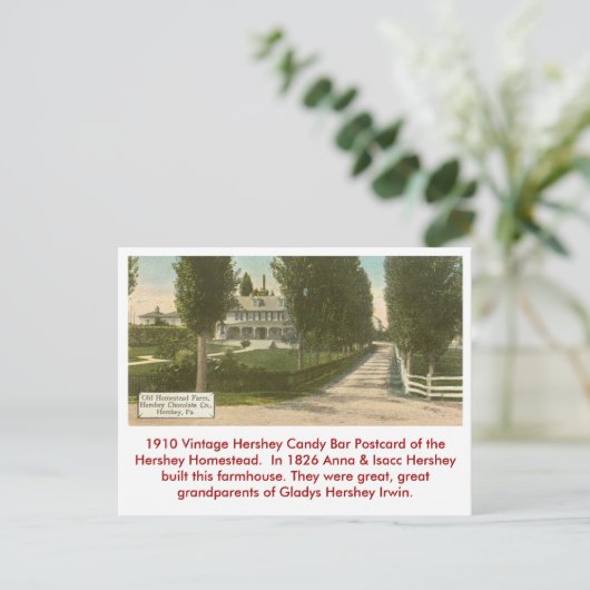Hershey Snoep Bar Briefkaart (Staand voorkant)