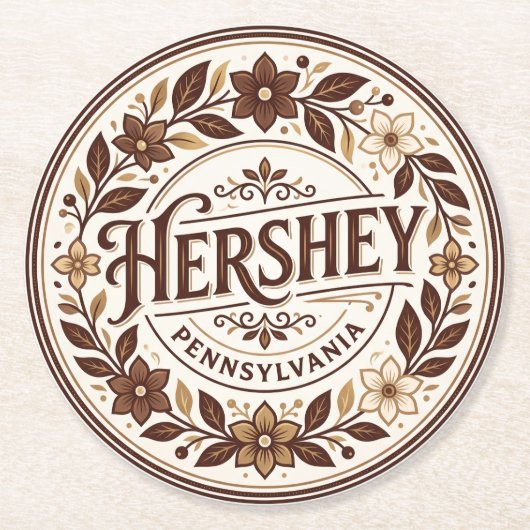 Hershey VS Ronde Kartonnen Onderzetter (Voorkant)