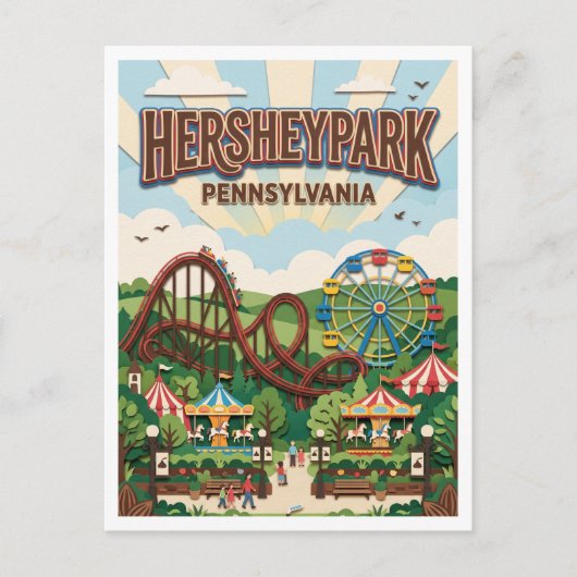 Hersheypark VS Briefkaart (Voorkant)