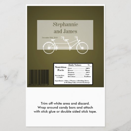 Hershey's Grote Bar Wrapper Bruine Dubbele Bike Flyer (Voorkant)