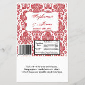 Hershey's Grote Bar Wrapper Rood Wit Damast Kant Flyer (Voorkant)