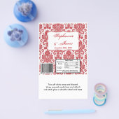 Hershey's Grote Bar Wrapper Rood Wit Damast Kant Flyer (Enkel)