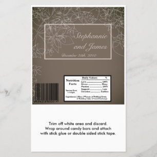 Hershey's Large Bar Wrapper Autumn Floral Herfst Flyer