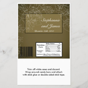 Hershey's Large Bar Wrapper Autumn Floral Herfst Flyer