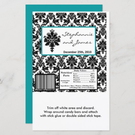 Hershey's Large Bar Wrapper Black Blauwgroen Damas (Voorkant / Achterkant)