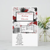 Hershey's Large Bar Wrapper Black Flowers Red leav (Staand voorkant)